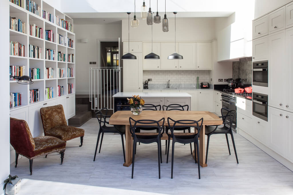 Frameless rooflight brings daylight in kitchen extension