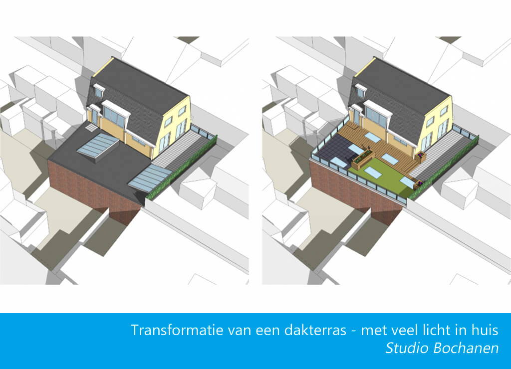 Ontwerp Studio Bochanen dakterras met beloopbaar glas